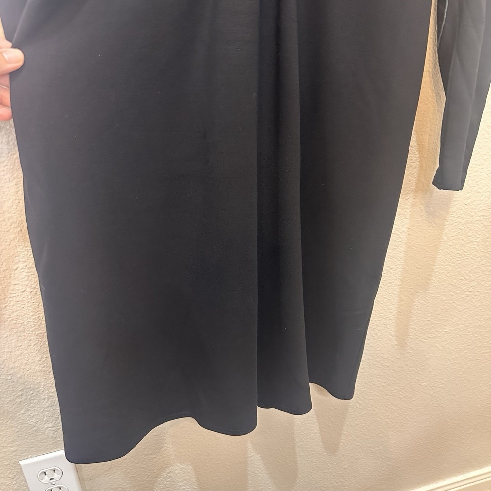 Burberry London Black Dress 10 Long Sleeve Knee Length Office Minimalist Luxury - Picture 6 of 14
